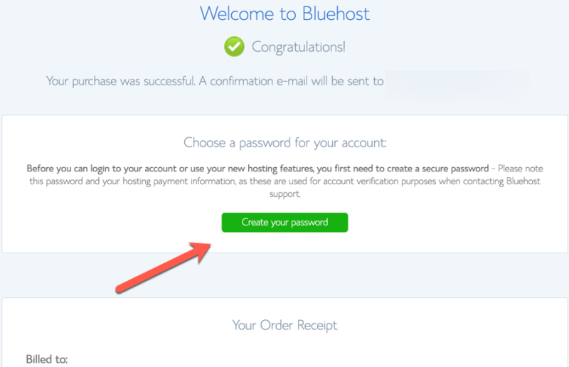 bluehost-welcome-page